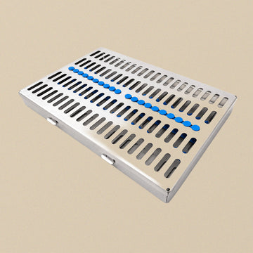Stainless Steel Sterilisation Cassette for 20 Dental Instruments, 280 x 185 mm | Dental Instruments | Toolsmith Ltd UK