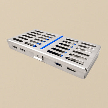 Stainless Steel Sterilisation Cassette for 7 Dental Instruments, 18 x 11 cm | Dental Instruments | Toolsmith Ltd UK