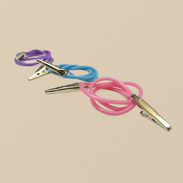 Dental Bib Holder with 16-inch Silicone Chain and Steel Crocodile Clips | Dental Instruments | Toolsmith Ltd UK