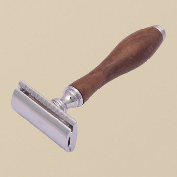 Double-Edge Safety Razor with Dark Wooden Handle | Safety Razor | Toolsmith Ltd UK