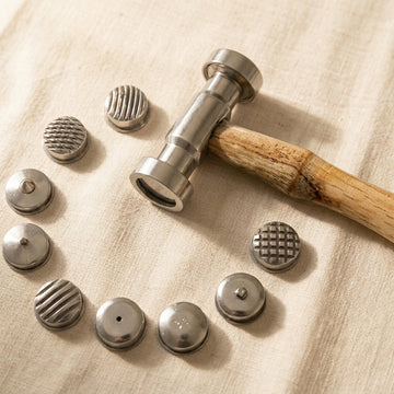 Metal Texturing Hammer with 9 Interchangeable Pattern Faces, Professional Metalworking Tool with Wood Handle | Jewellery Making Tools | Toolsmith Ltd UK