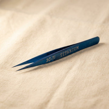 Professional 3C-Ti Titanium Tweezers, 108mm, Anti-Magnetic, for Watch and Jewellery Repairs | Jewellery Making Tools | Toolsmith Ltd UK
