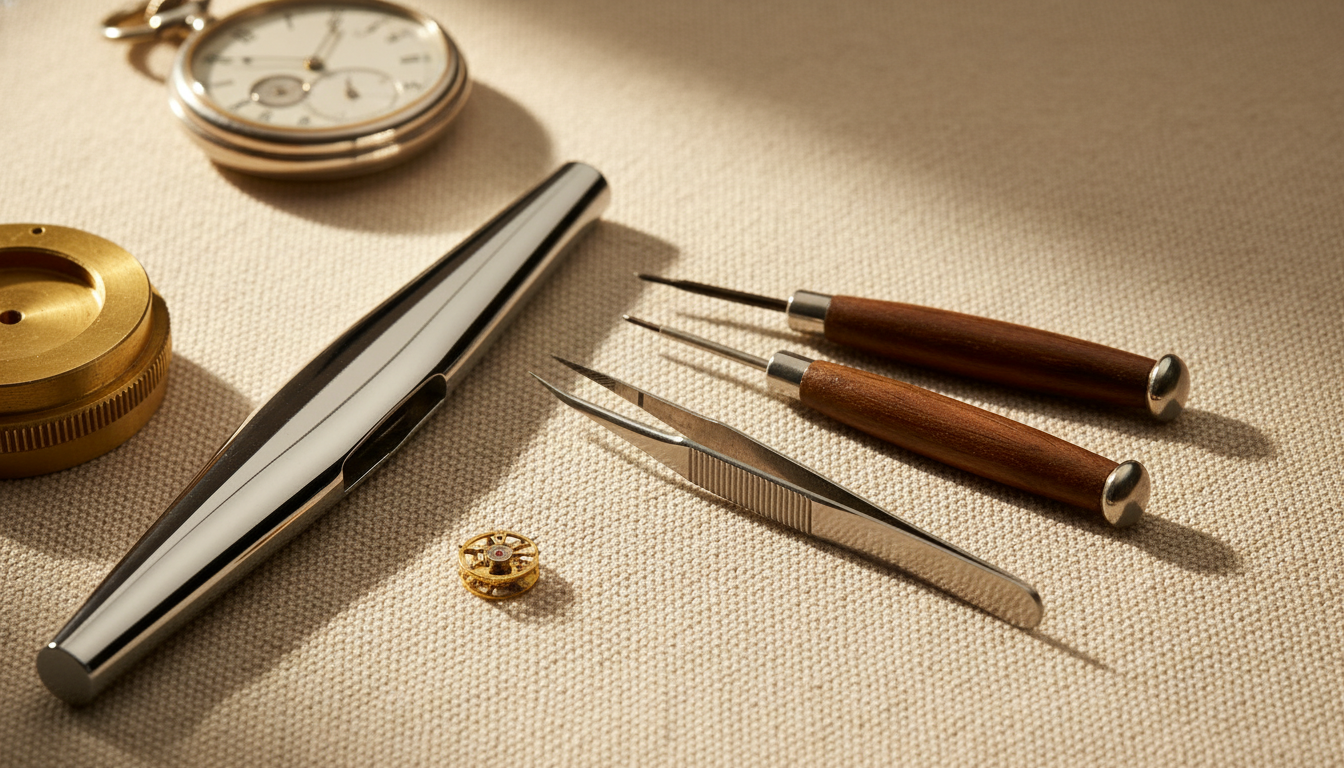 Watch & Clock Tools — editorial horological portrait | Toolsmith Ltd