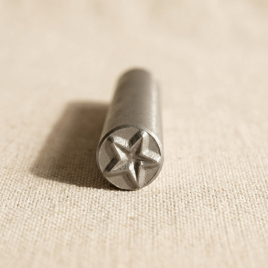Steel Design Punch for 5.0 mm Five-Pointed Stars, 60 HRC Hardness | Metal Punch Stamp | Toolsmith Ltd UK