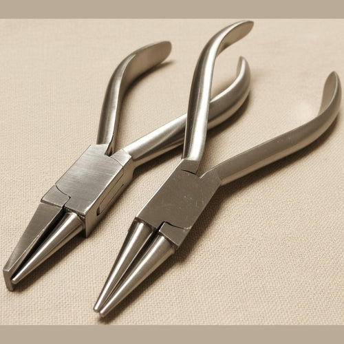 2-Piece Orthodontic Pliers Set: Round Nose & Combination Round/Flat Nose, 14 cm | Orthodontic Pliers | Toolsmith Ltd UK