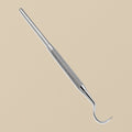 A No. 23 Shepherd's Hook dental explorer probe with a knurled stainless steel handle, shown against a white background.