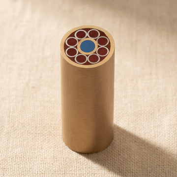 Mosaic Pin, 2 Inch (50mm), 8mm Diameter, Brass and Copper Cross Pattern (MP-004) | Mosaic Pin | Toolsmith Ltd UK