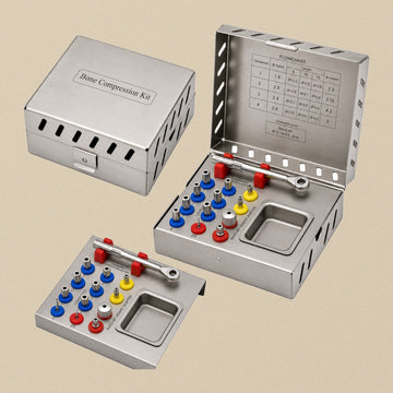 Dental Bone Compression Screw Kit for Sinus Lifts and Implants, in Stainless Steel Case | Dental Instruments | Toolsmith Ltd UK