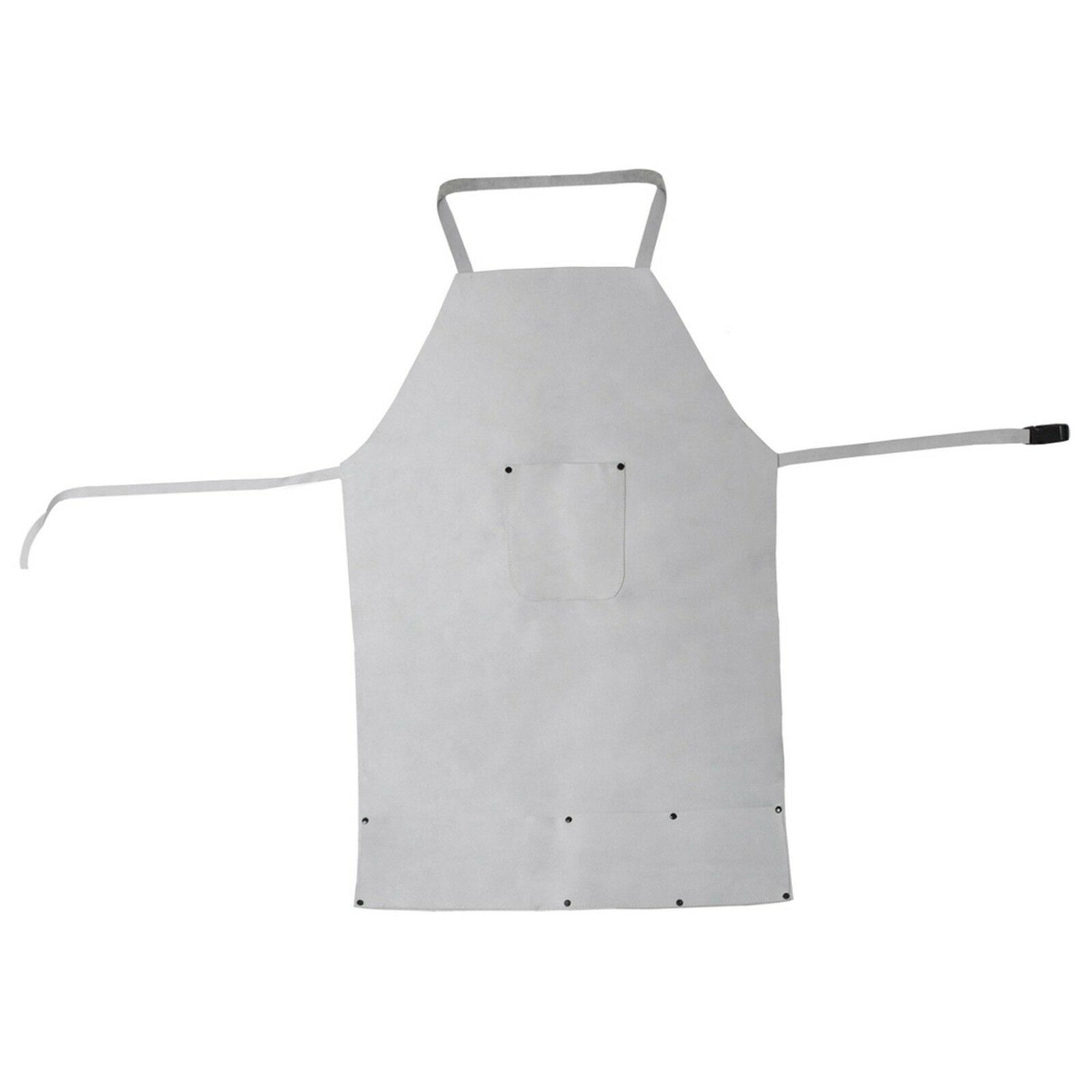 Split Cowhide Leather Workshop Apron, Heat-Resistant with Four Pockets, 914 x 610 mm | Workshop Safety Apron | Toolsmith Ltd UK