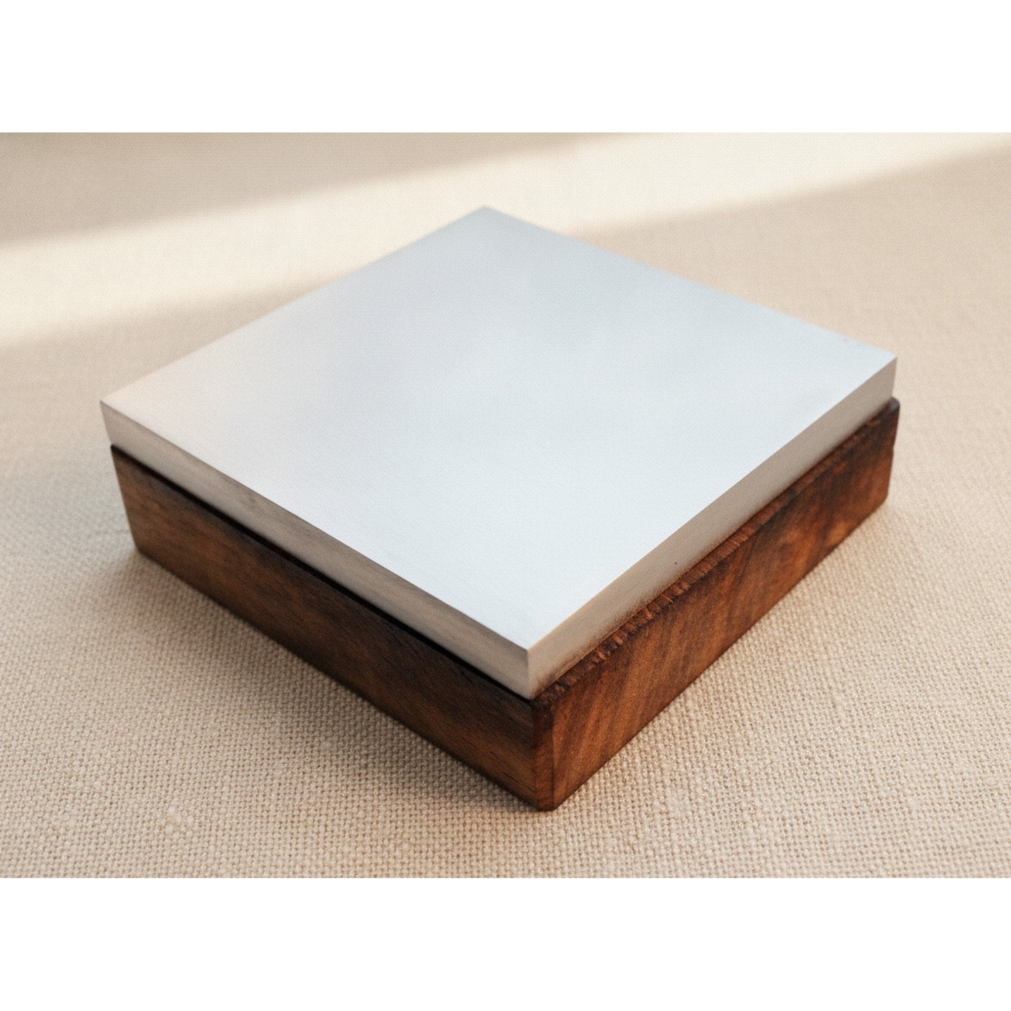 Steel Bench Block on Hardwood Base, 76mm x 76mm (3 x 3 inch) | Bench Block | Toolsmith Ltd UK