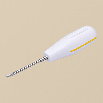 Straight Dental Luxation Elevator with 5 mm Tip and Yellow Handle | Dental Instruments | Toolsmith Ltd UK