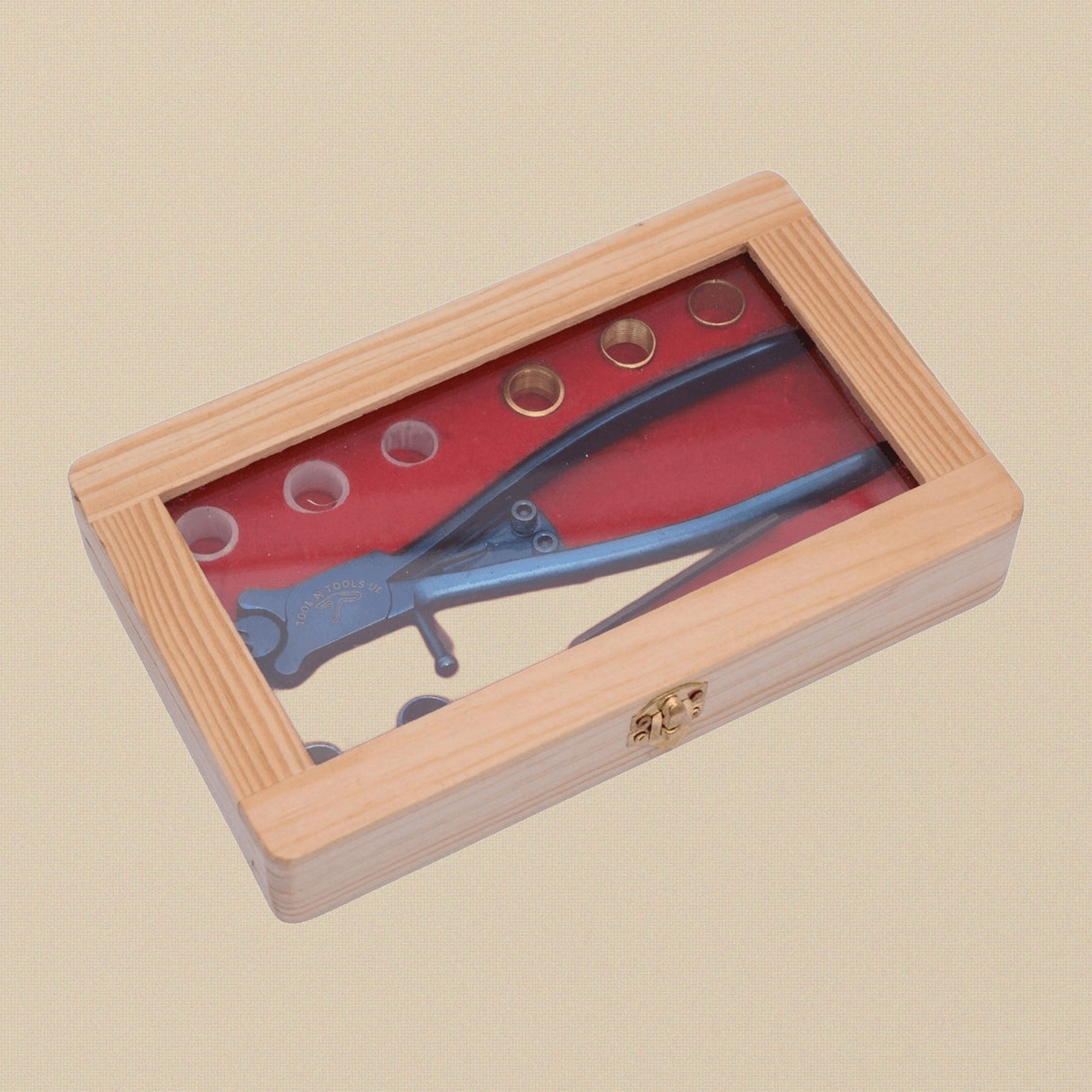 Blue Ring & Bracelet Bending/ Flat Stock Jewellery Making Pliers Set, with 8 Sleeves, Wooden Storage Box, Forming, Shaping & Modelling Tool with Allen Key | Jewellery Making Tools | Toolsmith Ltd UK
