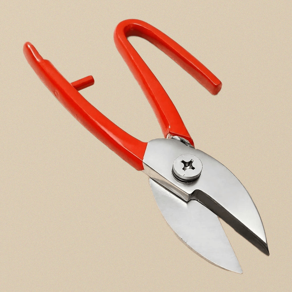 Heavy Duty Jewellery Shears with Bent Handle, Wide Blades, for Thick Sheet and Wire, 160 mm | Jewellery Making Tools | Toolsmith Ltd UK