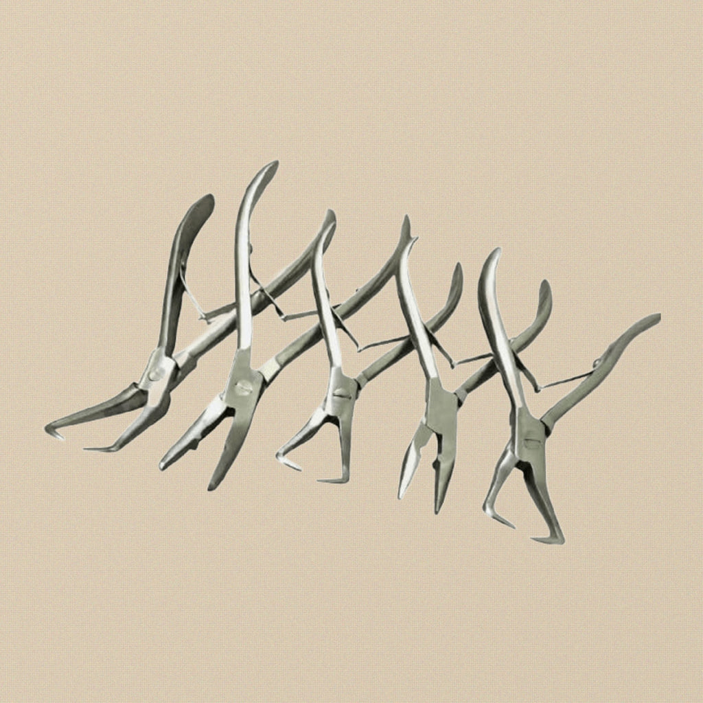 5-Piece Stainless Steel Hair Extension Pliers Set, Removal Tools for Micro Rings and Fusion Glue Bond, Personal and Professional Use, Salon Grade Tools | Jewellery Making Tools | Toolsmith Ltd UK