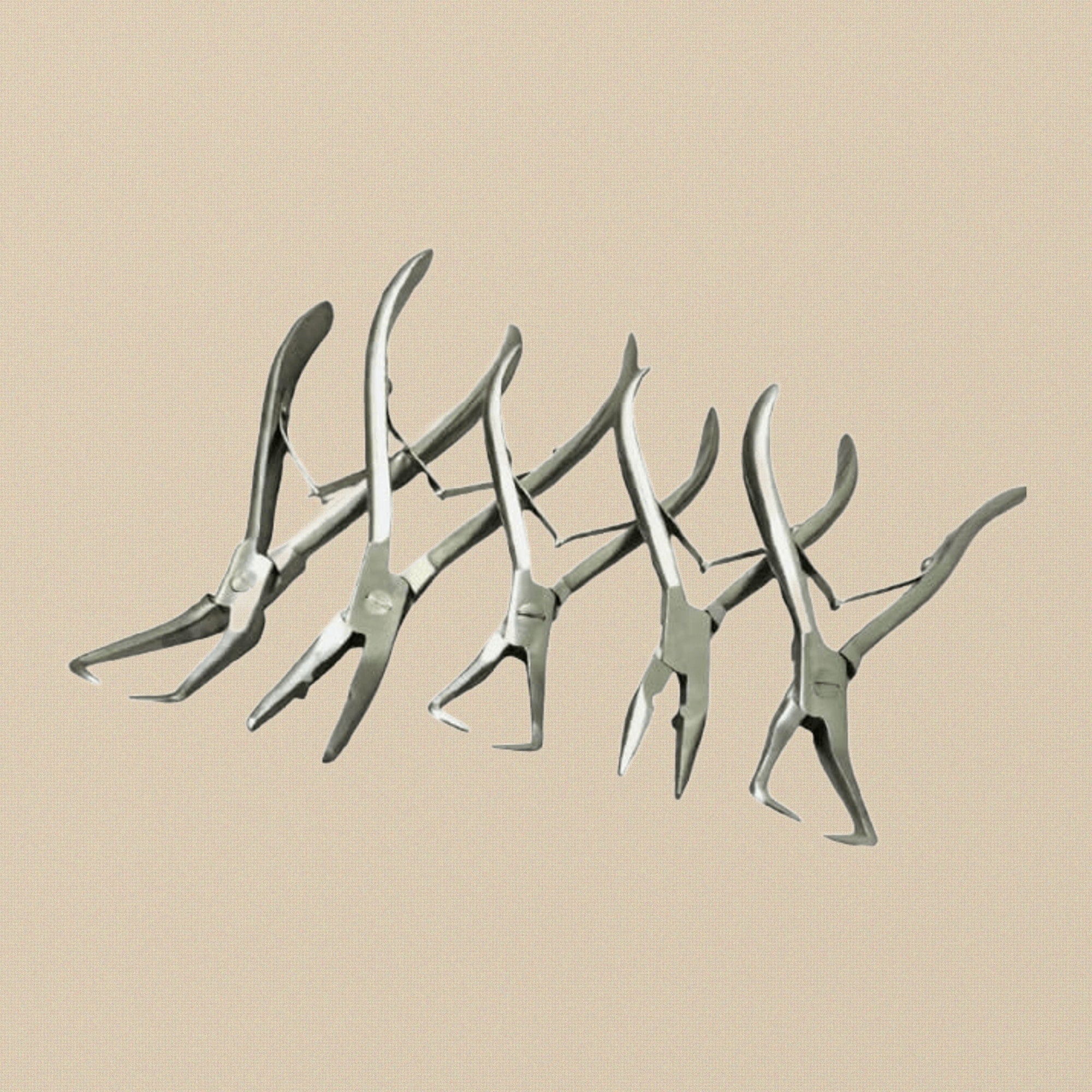 5-Piece Stainless Steel Hair Extension Pliers Set, Removal Tools for Micro Rings and Fusion Glue Bond, Personal and Professional Use, Salon Grade Tools | Jewellery Making Tools | Toolsmith Ltd UK