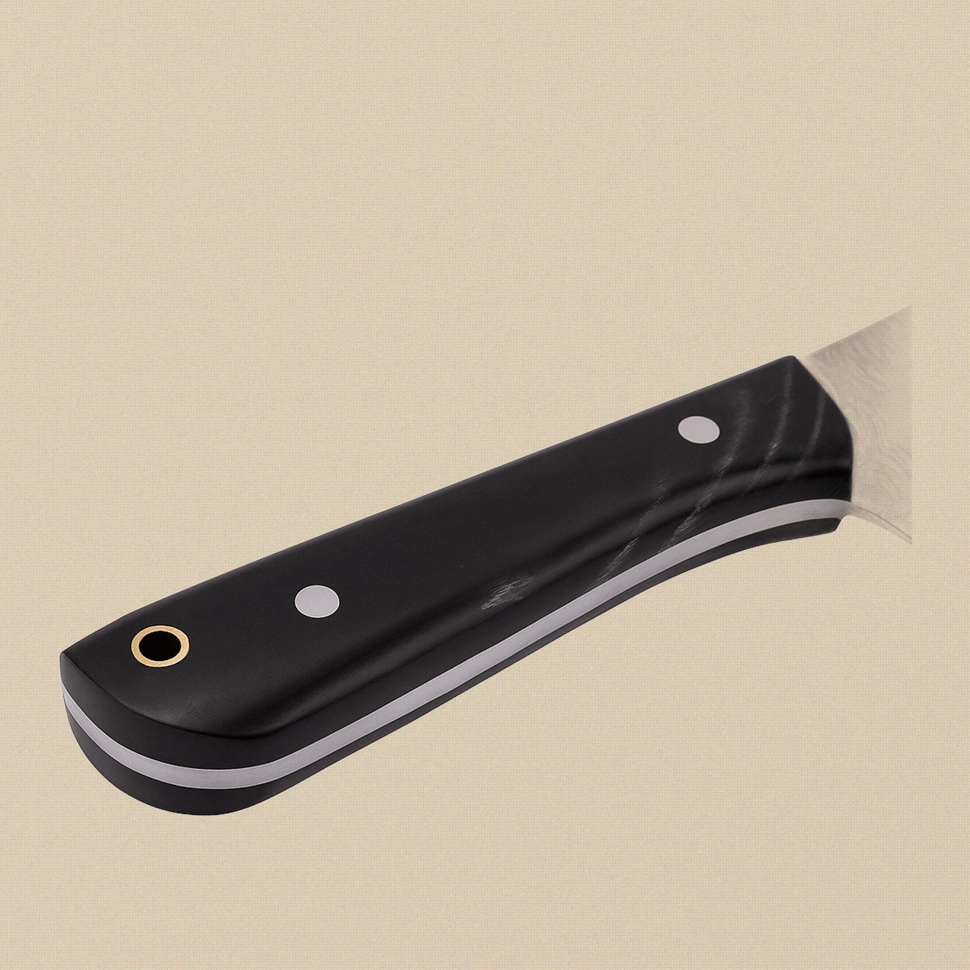 Damascus Steel Tracker Knife with 145 mm Blade, Buffalo Horn Handle and Leather Sheath | Tracker Knife | Toolsmith Ltd UK