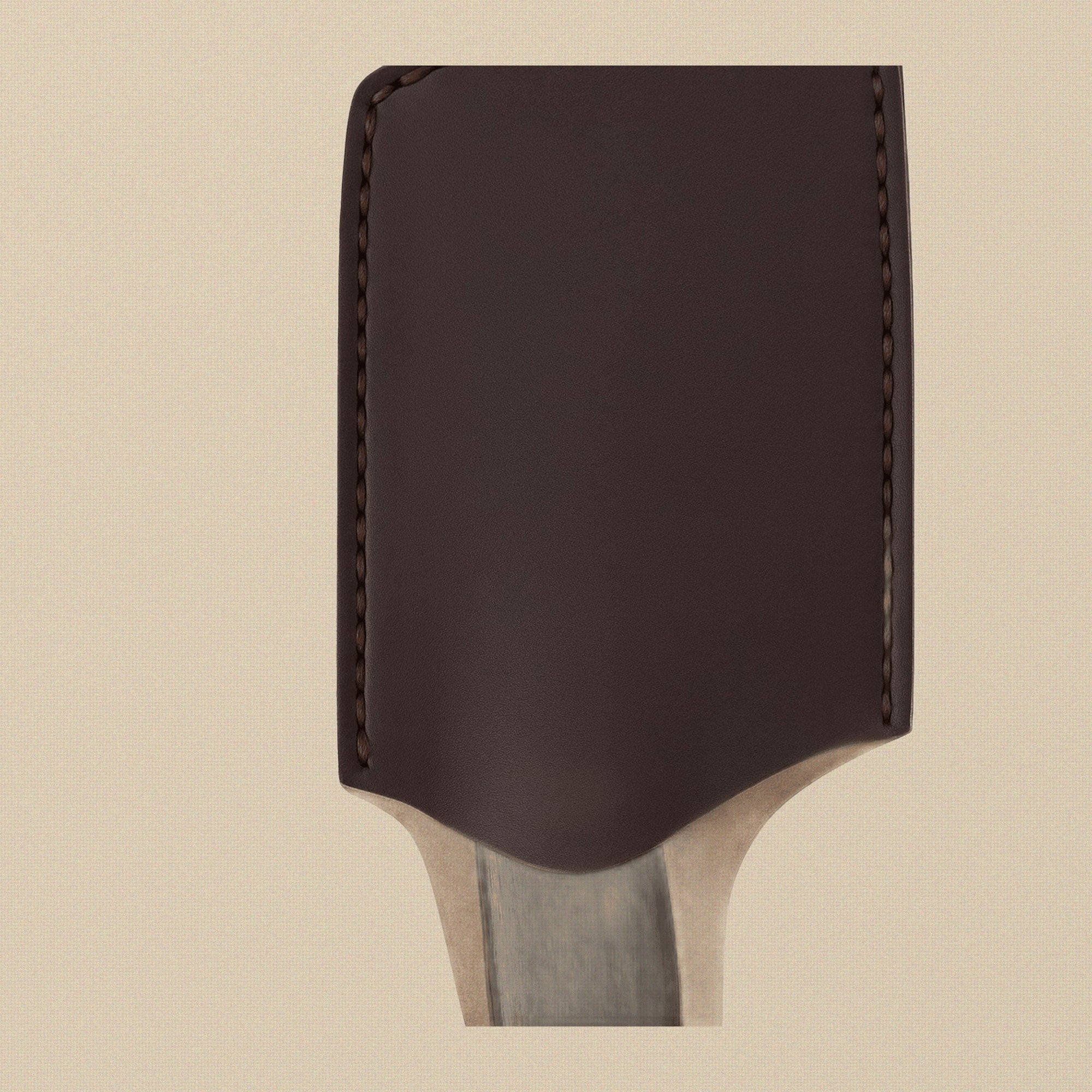 Damascus Steel Mini Axe, 216mm (8.5-inch), with Wood and Brass Handle and Leather Sheath | Axe | Toolsmith Ltd UK