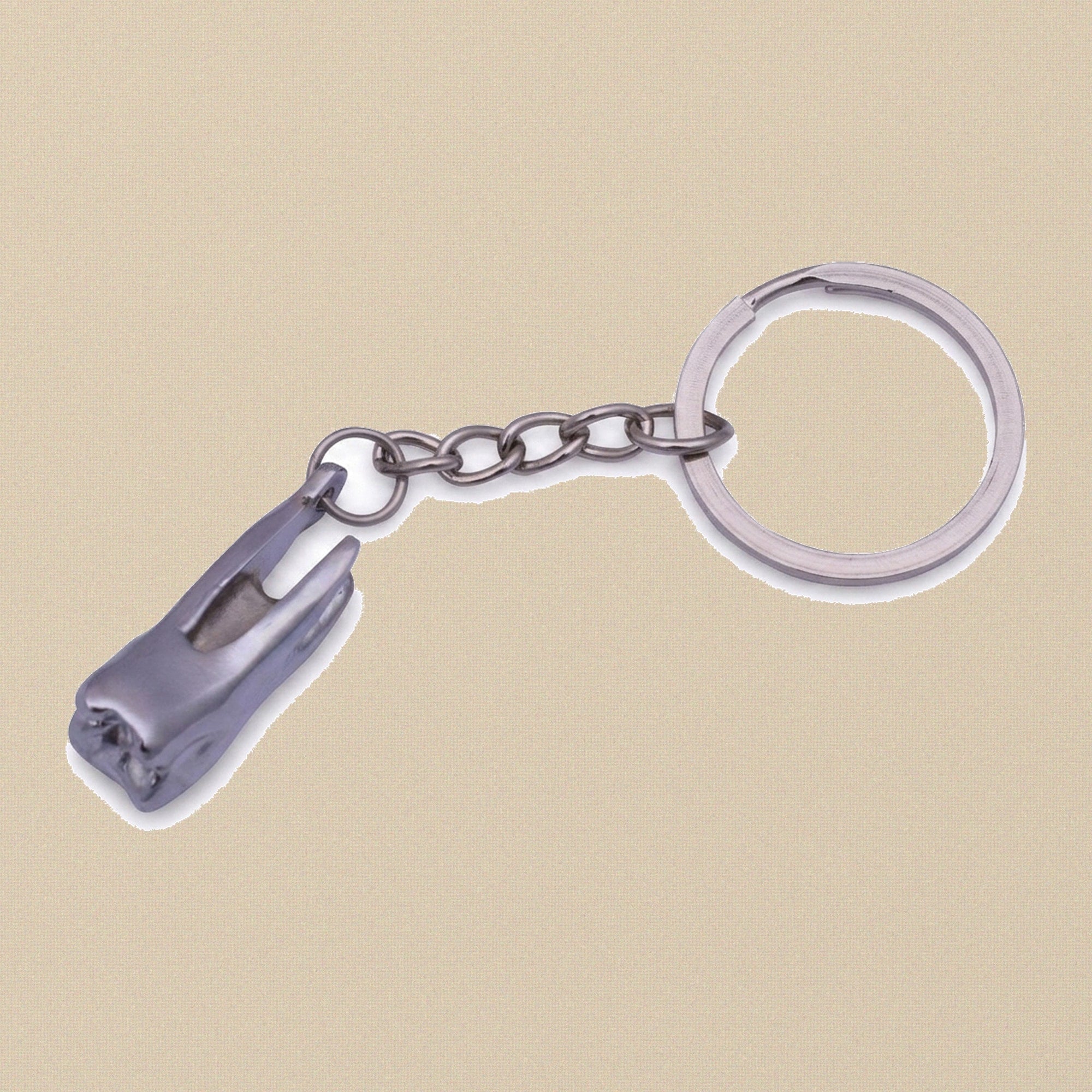 Miniature Dental & Medical Instrument Keyrings in 18 Assorted Styles — Molar Shape Tooth