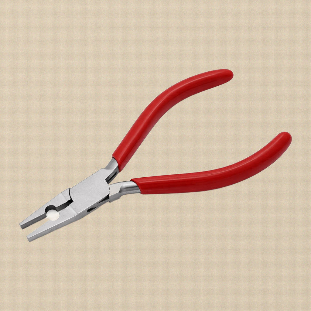 Flat Nose Pliers with Hole for Holding Jump Rings and Pipes, Jewellery Tool, Stainless Steel,130mm | Jewellery Making Tools | Toolsmith Ltd UK
