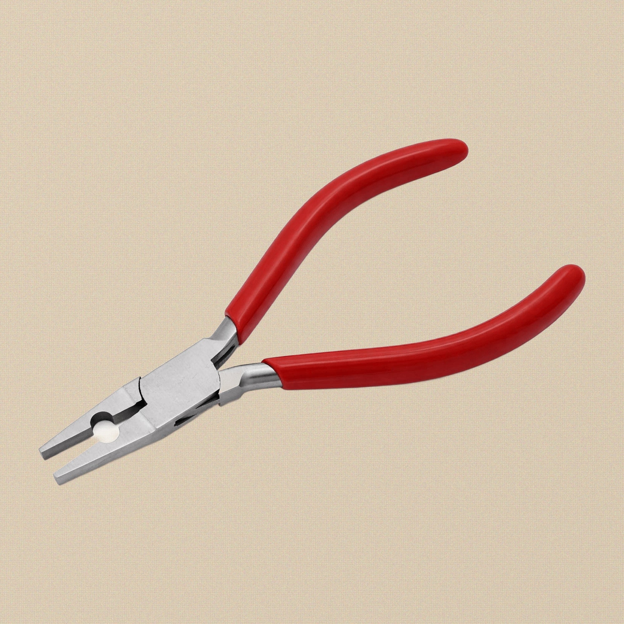 Flat Nose Pliers with Hole for Holding Jump Rings and Pipes, Jewellery Tool, Stainless Steel,130mm | Jewellery Making Tools | Toolsmith Ltd UK