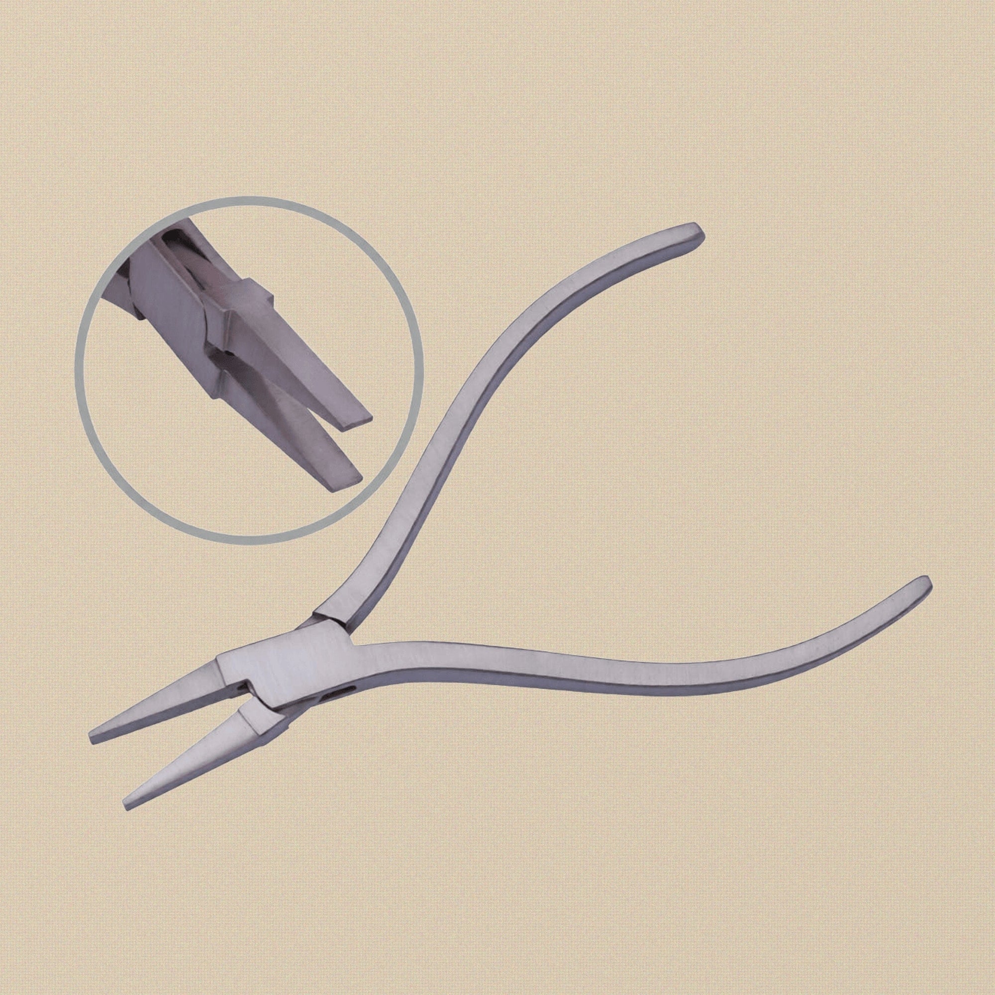 Square Handles Flat Nose Pliers, Stainless Steel, 120mm Slim Line, Multi Purpose for Jewellery and Optical Work | Jewellery Making Tools | Toolsmith Ltd UK