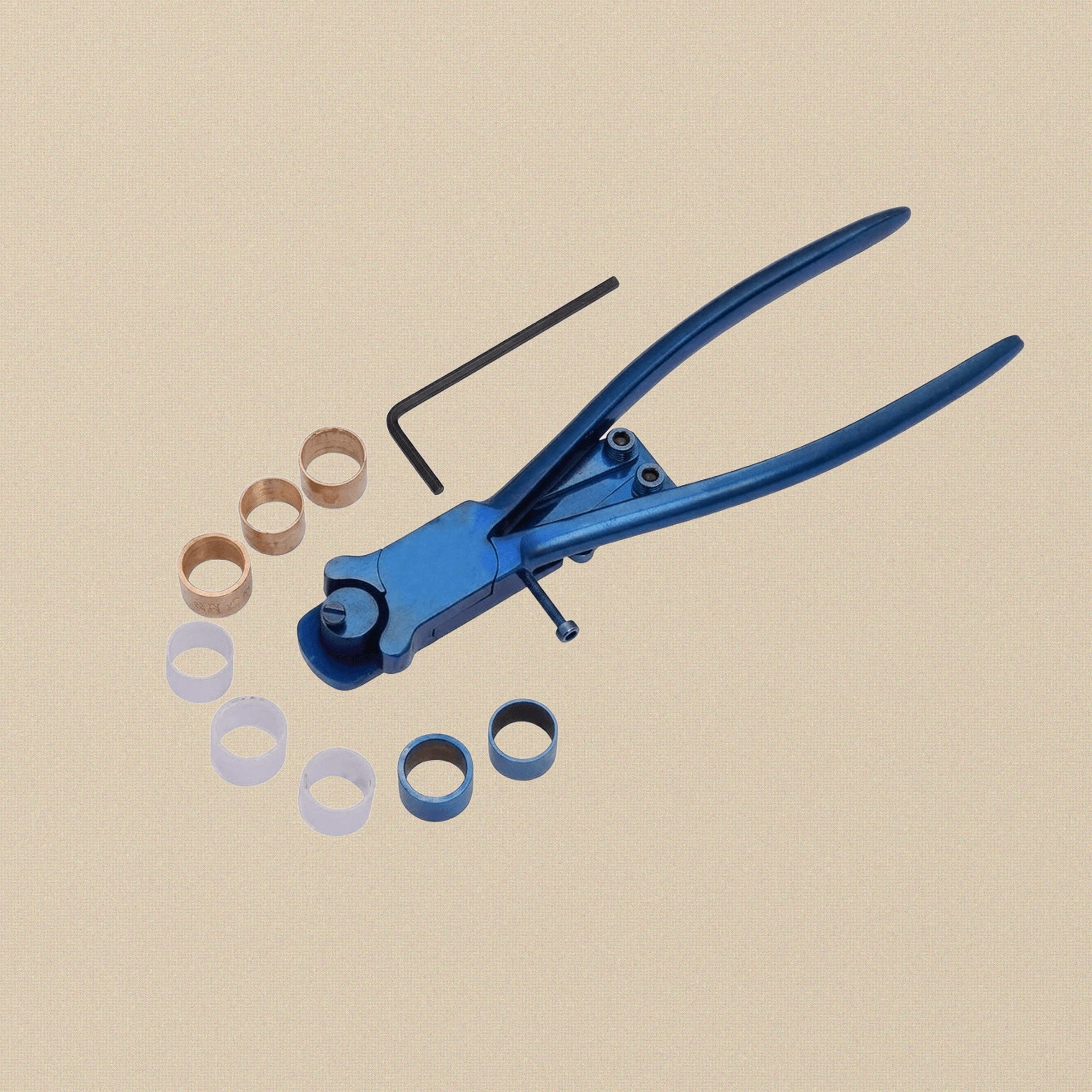 Blue Ring & Bracelet Bending/ Flat Stock Jewellery Making Pliers Set, with 8 Sleeves, Wooden Storage Box, Forming, Shaping & Modelling Tool with Allen Key | Jewellery Making Tools | Toolsmith Ltd UK