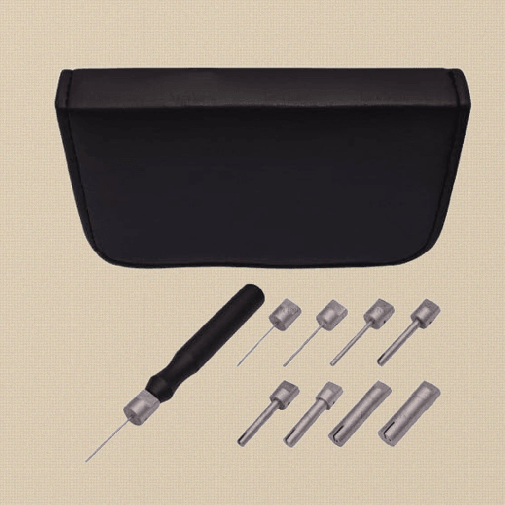 Mini Round Jewellery Making Mandrel Set, 8 Sizes 1.5-15 mm, with Handle and Storage Case, Wires Wrapping Looping etc | Jewellery Making Tools | Toolsmith Ltd UK