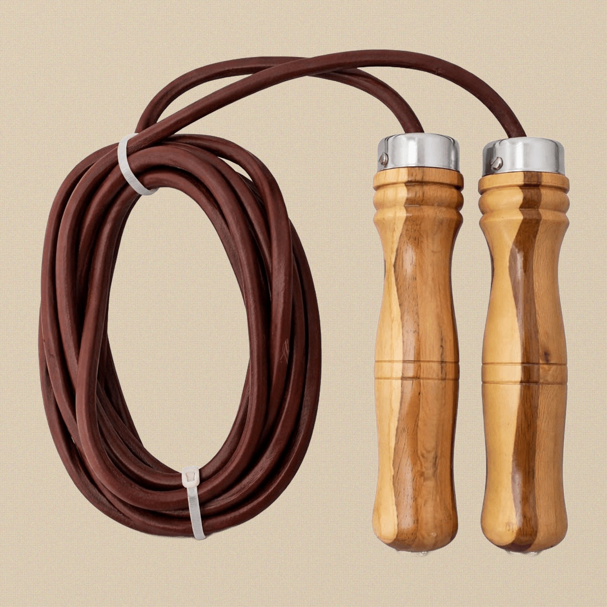 Leather Jump Rope with Wooden Handles, Adjustable Skipping Rope for Fitness, Gym Workout and Exercise | Hobby & Craft Tools | Toolsmith Ltd UK