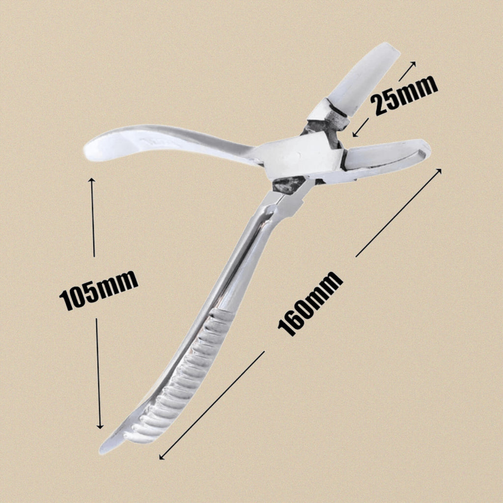 Premium Flat Nose Pliers with Double Nylon Jaw, 160mm, Comes with Extra Pair of Jaws, for Optical Glasses and Jewellery Making, Craft Tools | Jewellery Making Tools | Toolsmith Ltd UK