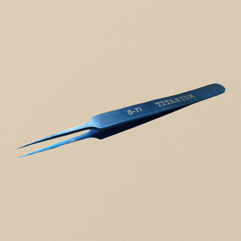 5-Ti, Titanium Professional Tweezers, 120 mm, Anti-Magnetic, Watch and Jewellery Repair Tool | Jewellery Making Tools | Toolsmith Ltd UK