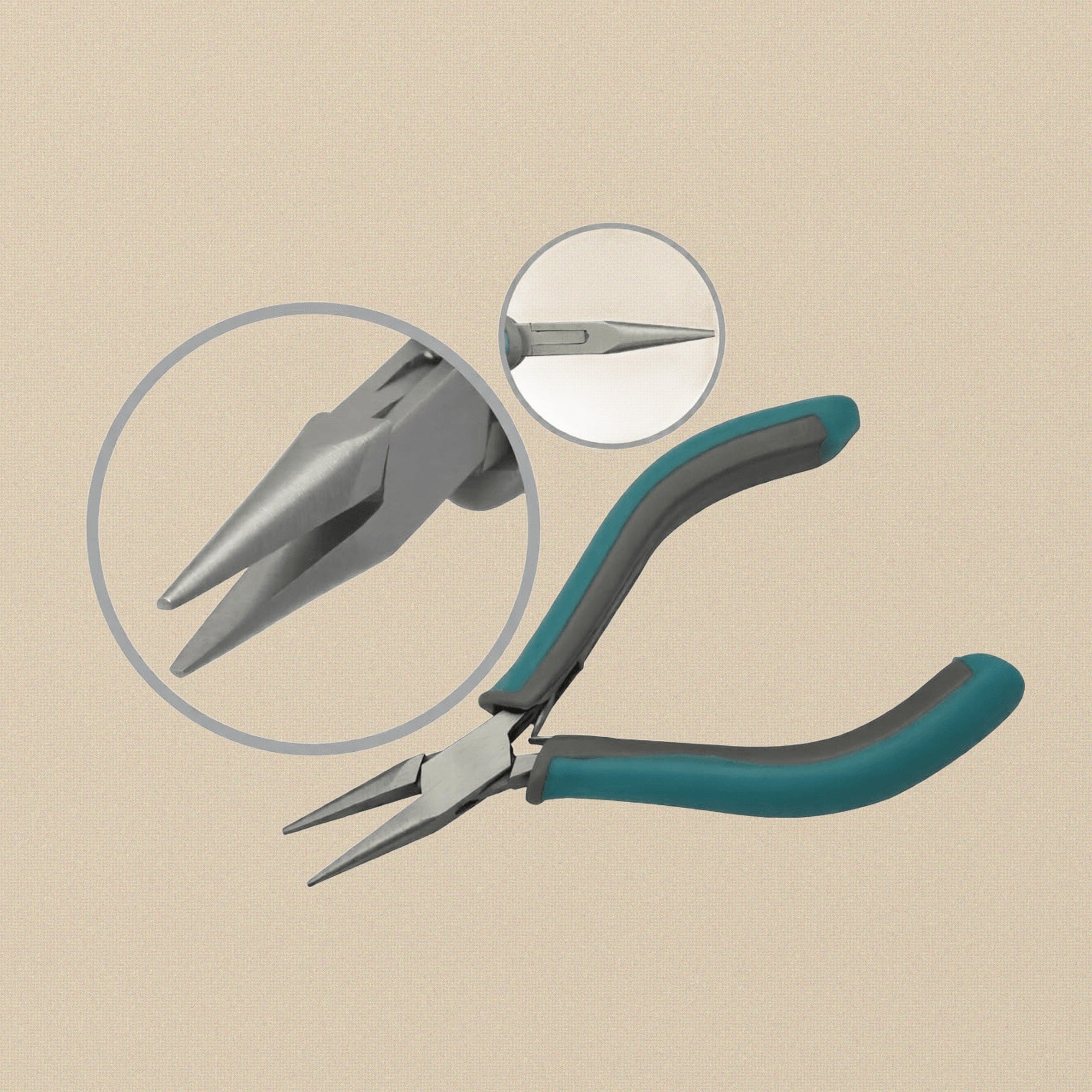 Chain Nose Pliers, 4.75 Inch, Stainless Steel, Slim Ergonomic Two Toned Grips, Phthalate Free, Jewellers Hobby Tool | Jewellery Making Tools | Toolsmith Ltd UK