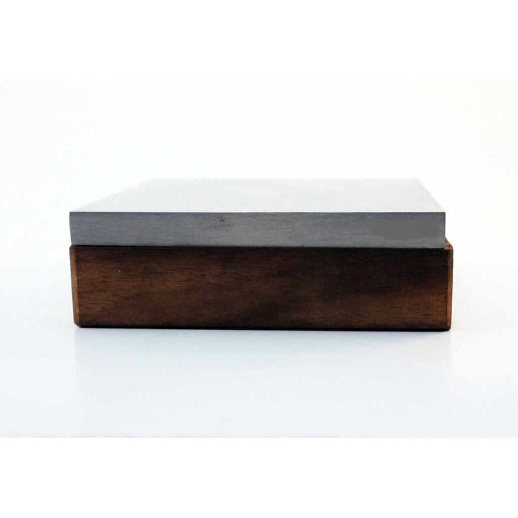Steel Bench Block on Hardwood Base, 76mm x 76mm (3 x 3 inch) | Bench Block | Toolsmith Ltd UK