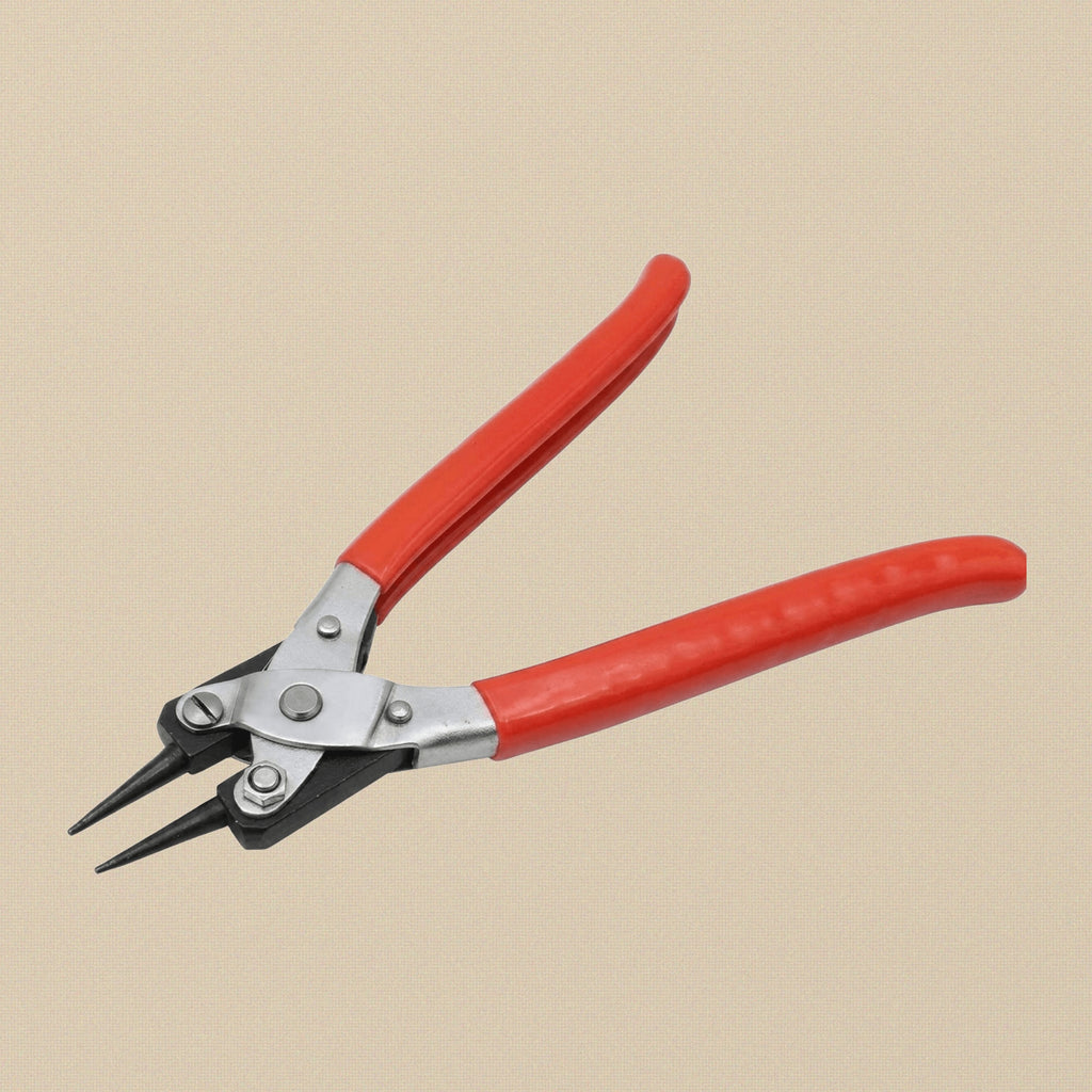 Round Nose Pliers, 200mm/8-inch, Parallel Action, PVC Grips, Smooth Jaw | Jewellery Making Tools | Toolsmith Ltd UK