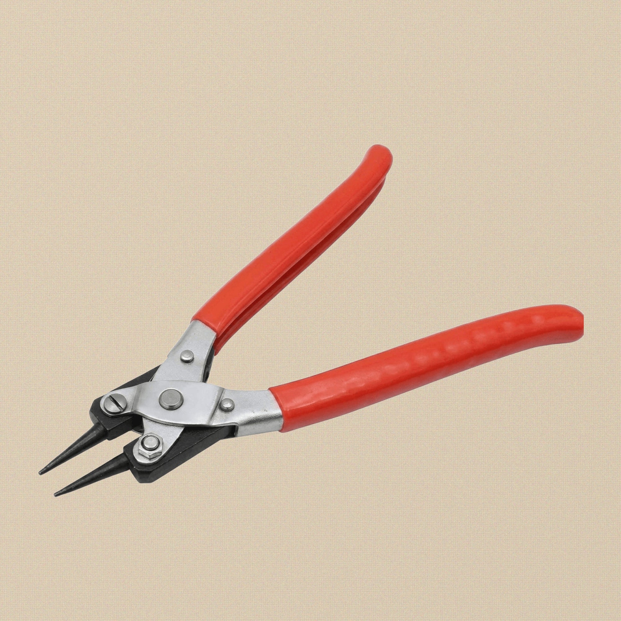 Round Nose Pliers, 200mm/8-inch, Parallel Action, PVC Grips, Smooth Jaw | Jewellery Making Tools | Toolsmith Ltd UK