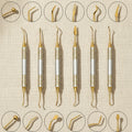 Set of 6 Double-Ended Sculpting Tools with Titanium-Coated Non-Stick Tips