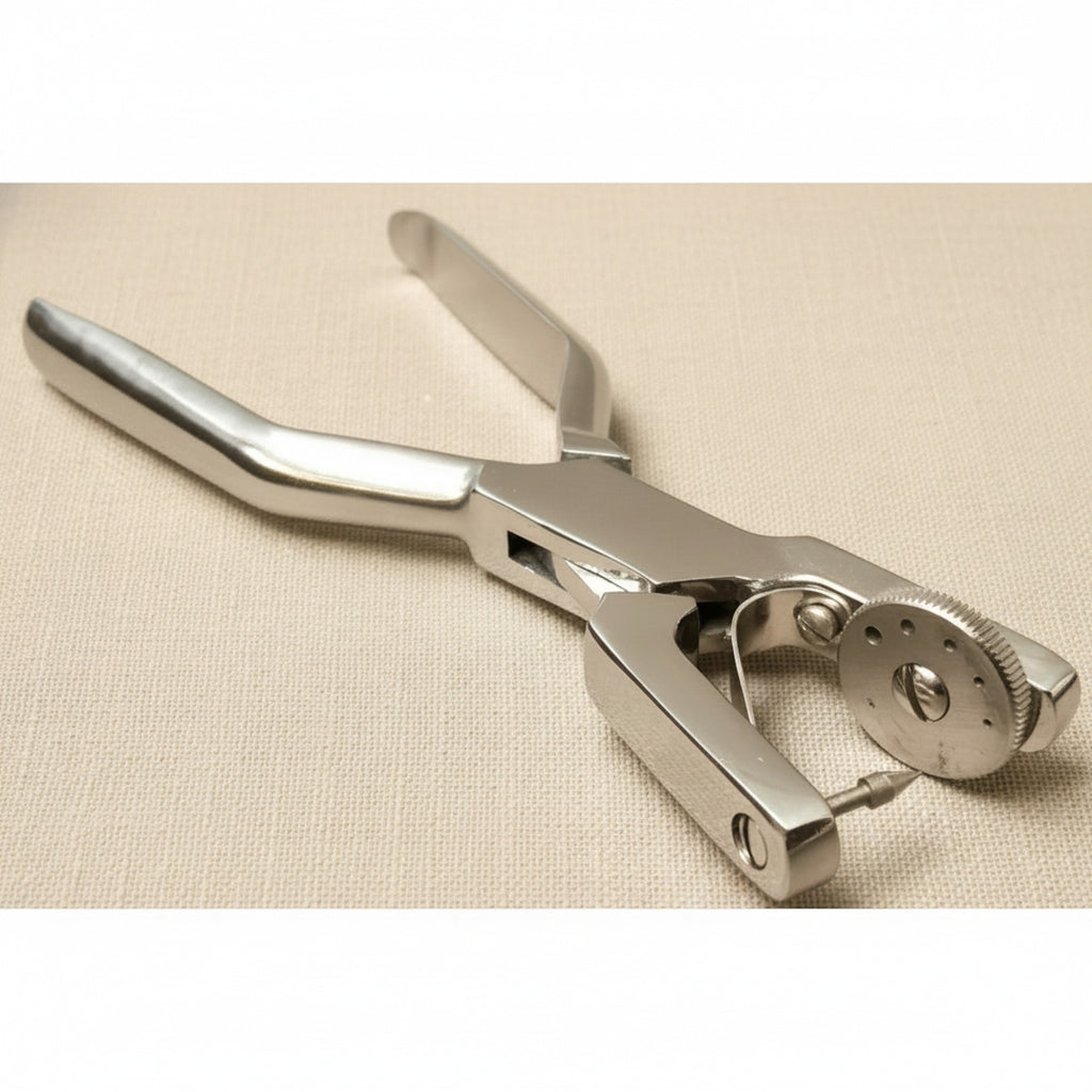 Ainsworth-Style Revolving Punch Pliers, 17cm Stainless Steel, with Storage Pouch