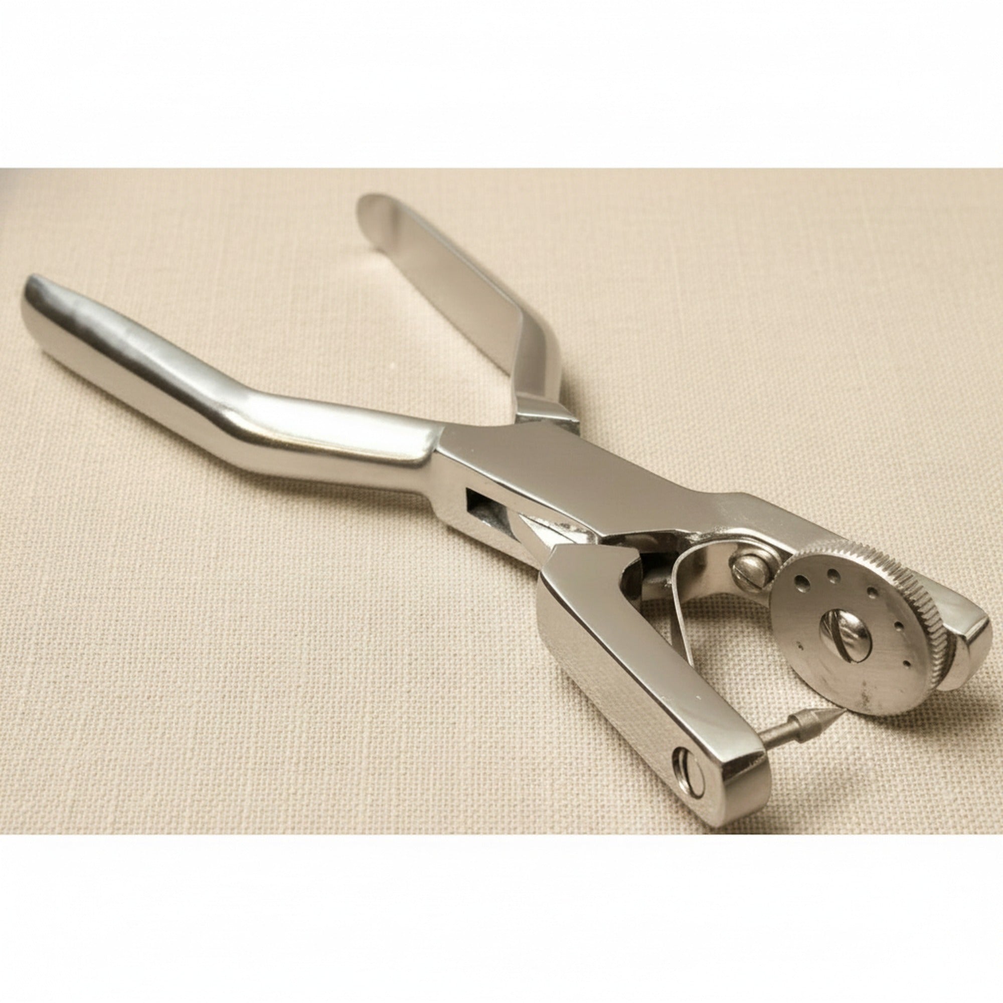 Ainsworth-Style Revolving Punch Pliers, 17cm Stainless Steel, with Storage Pouch