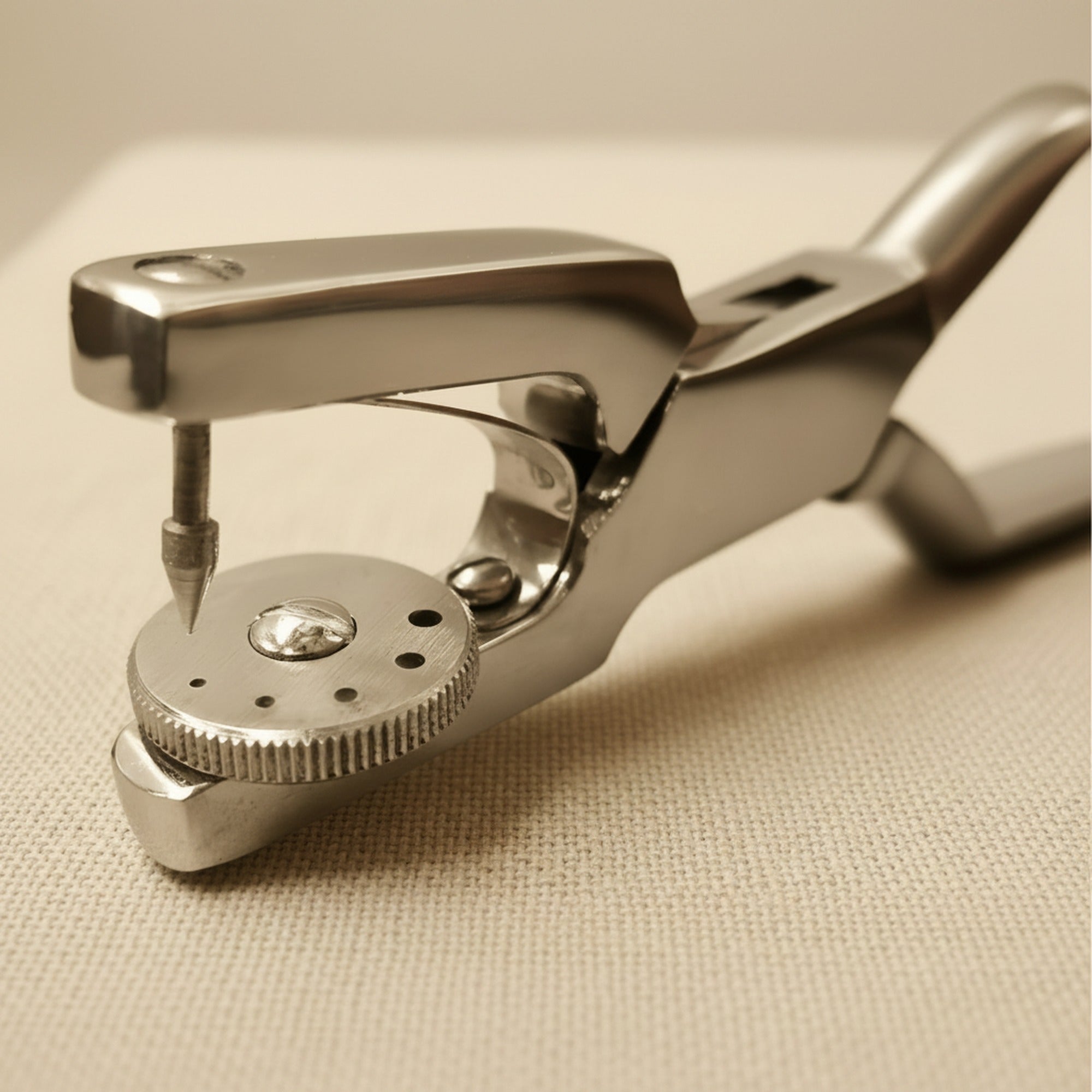 Ainsworth-Style Revolving Punch Pliers, 17cm Stainless Steel, with Storage Pouch