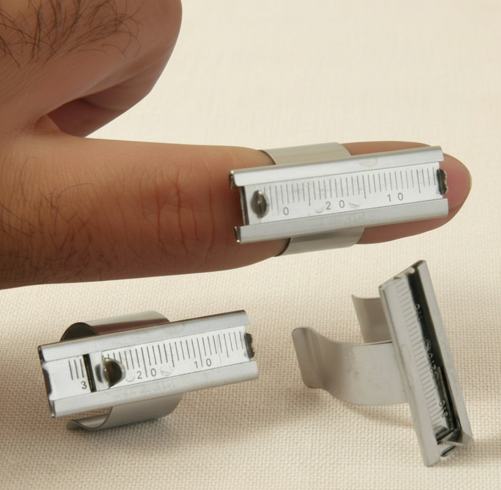 Ambidextrous Endodontic Finger Gauge in German Stainless Steel
