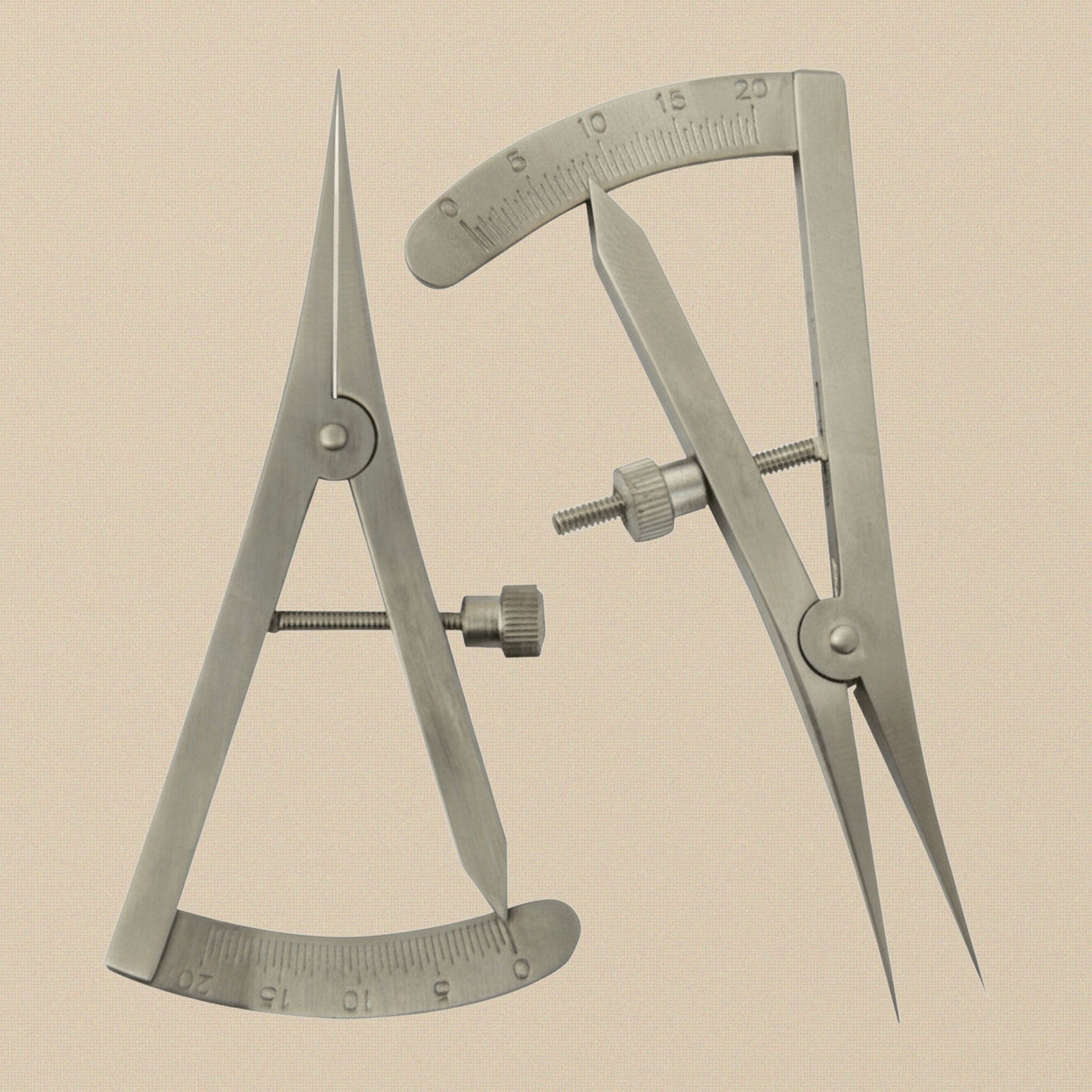 Castroviejo Calipers with 0-20mm Scale for Precision Measurement