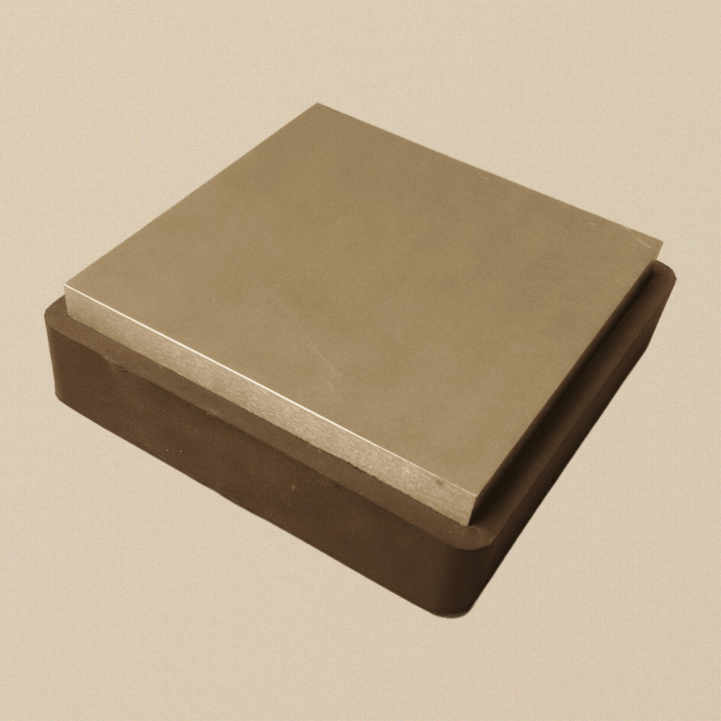 Dual-Surface Bench Block with 97 mm Steel Anvil and Shock-Absorbing Rubber Base