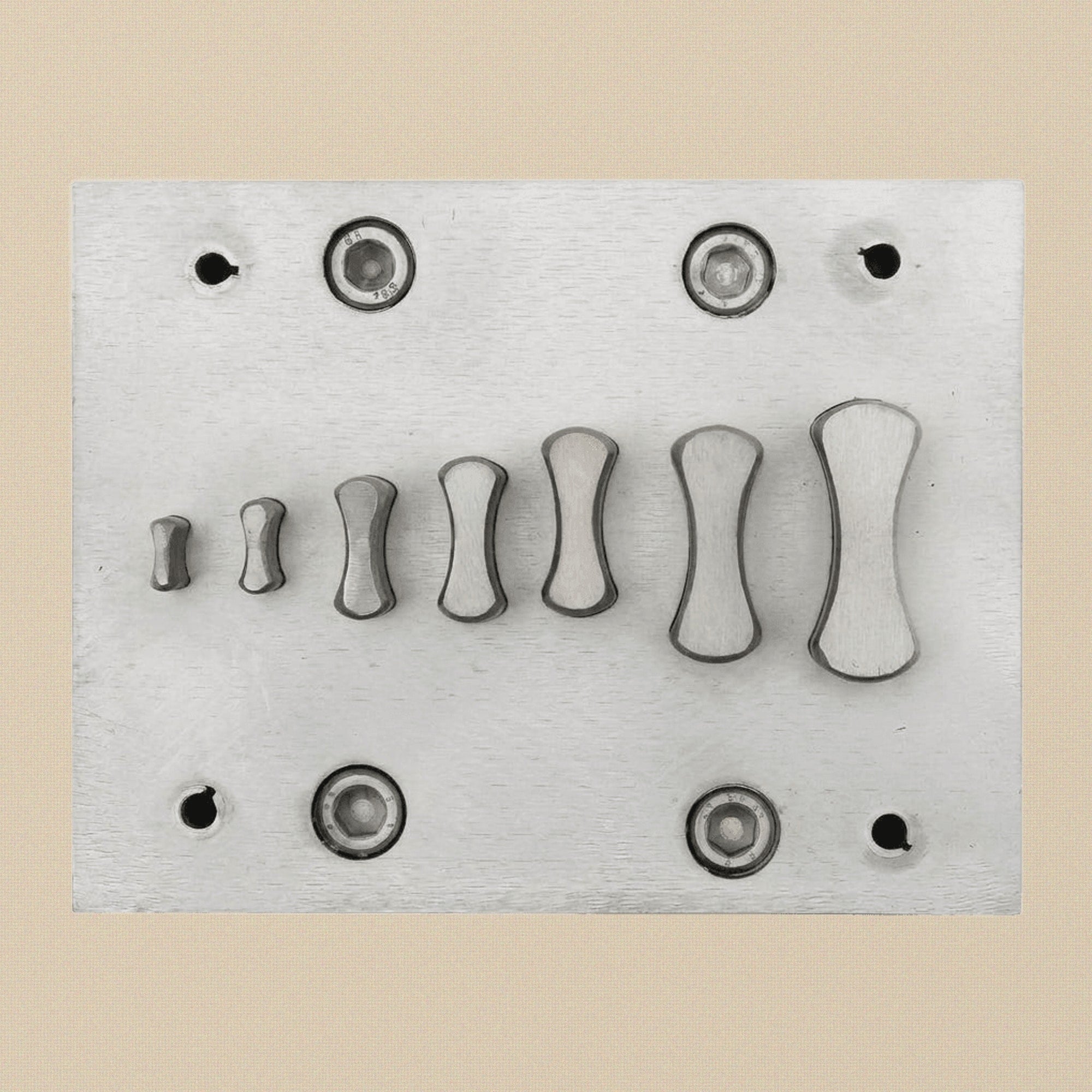 7-Piece Bone Shape Steel Disc Cutter Set, Jewellery Dapping Forming Stamping Tool, Metal Blanks | Jewellery Making Tools | Toolsmith Ltd UK