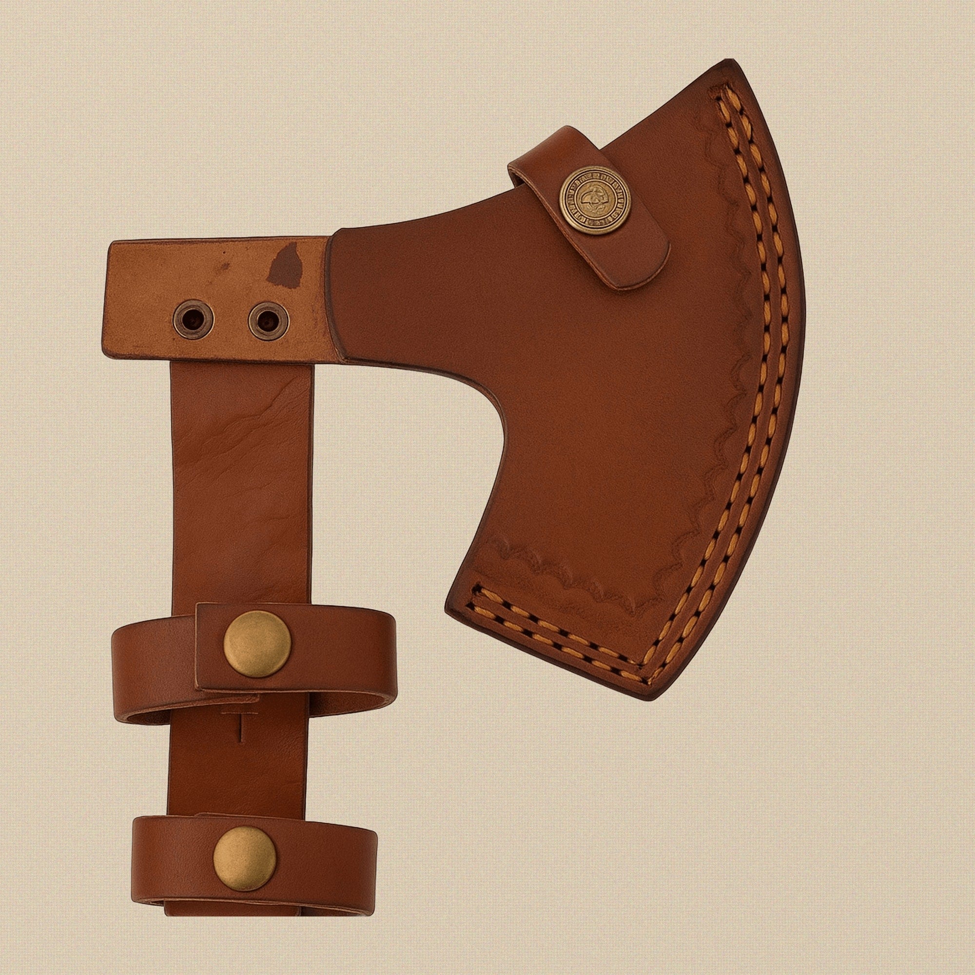 Damascus Steel Tomahawk Axe, 20-inch, with Walnut Wood Handle and Leather Sheath | Axe | Toolsmith Ltd UK