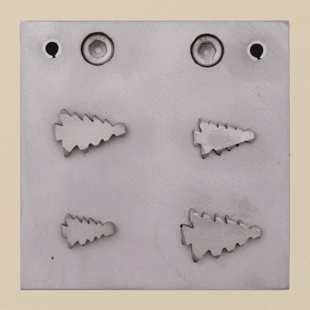 Christmas Tree Steel Disc Cutters, 4-Piece Metal Sheet Jewellery Dapping Punch Set | Jewellery Making Tools | Toolsmith Ltd UK
