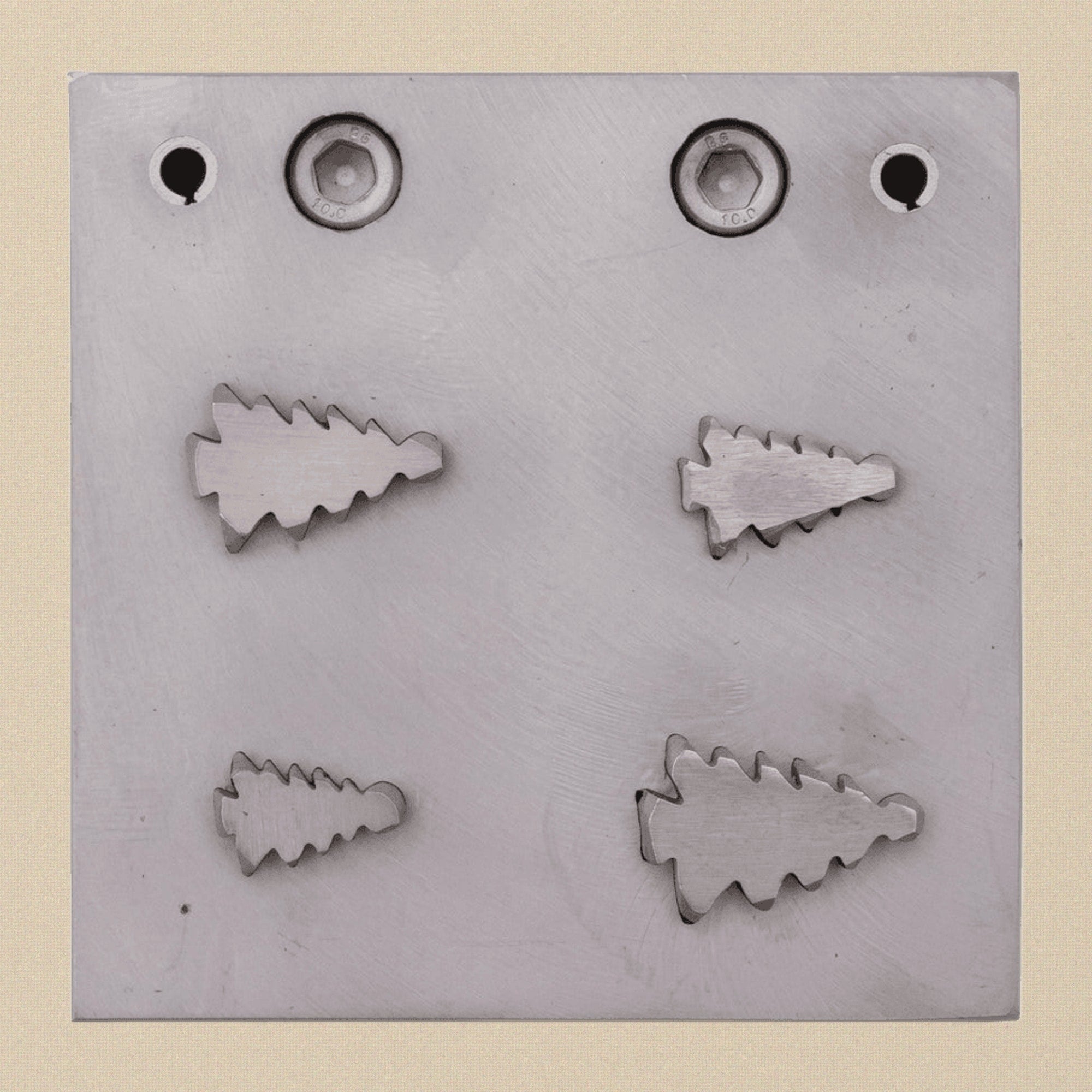 Christmas Tree Steel Disc Cutters, 4-Piece Metal Sheet Jewellery Dapping Punch Set | Jewellery Making Tools | Toolsmith Ltd UK