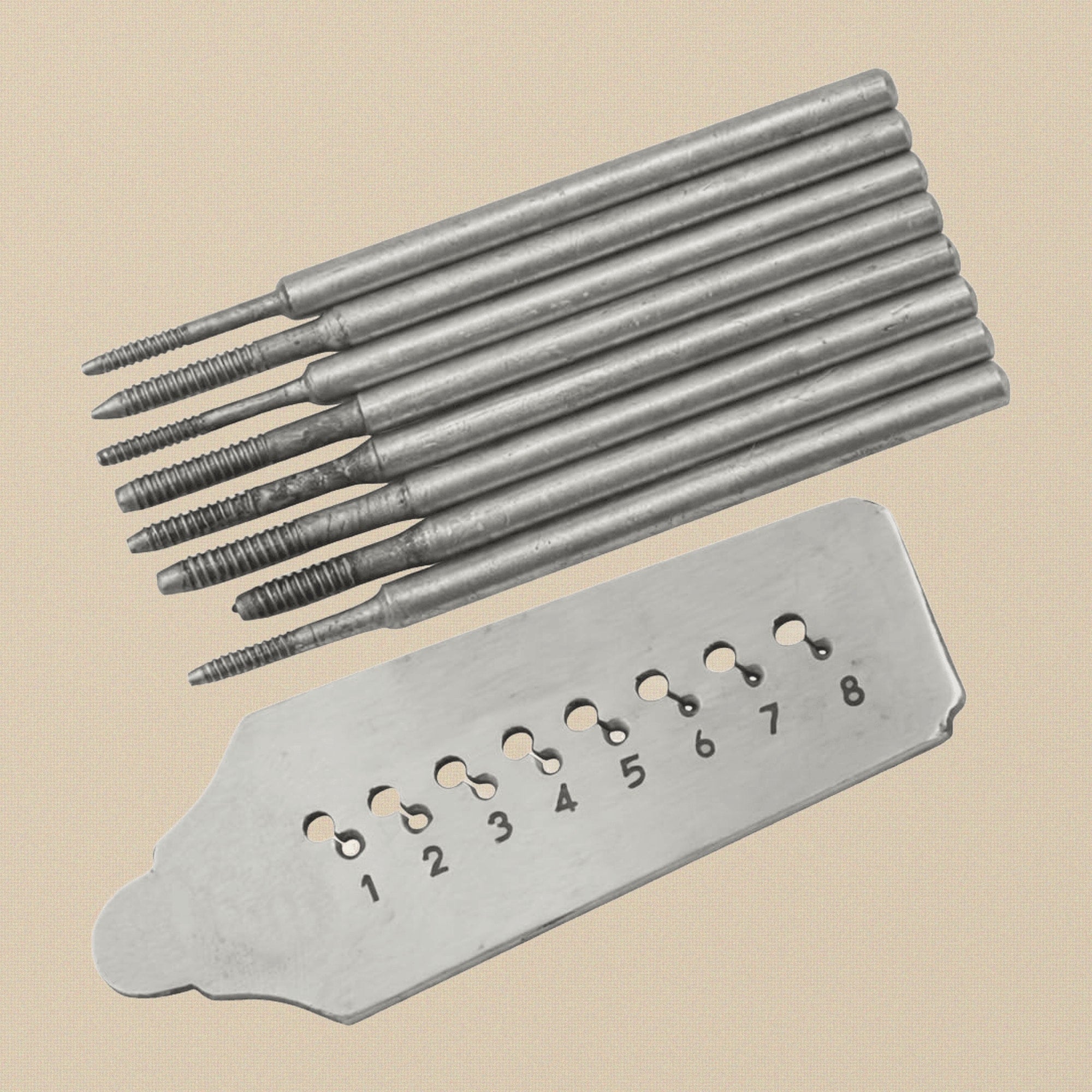 Mini Tap and Die Set, 7 Pieces, 1.2-1.6mm Wire Threading Hole Tapping, Screw Plate Tool Kit | Watch & Clock Tools | Toolsmith Ltd UK