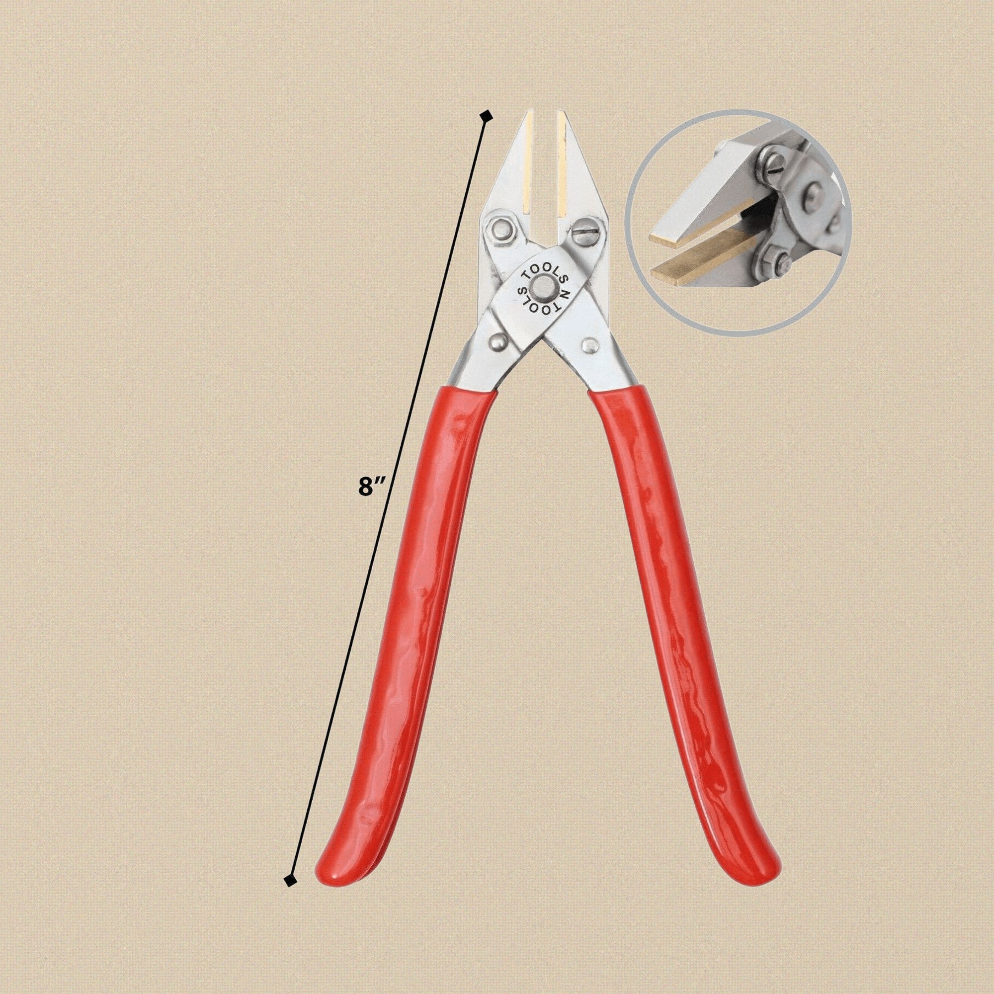 Professional Flat Brass Jaws Parallel Action Pliers, 200mm/8-inch, Jewellery/ Crafts Making, PVC Grips | Jewellery Making Tools | Toolsmith Ltd UK