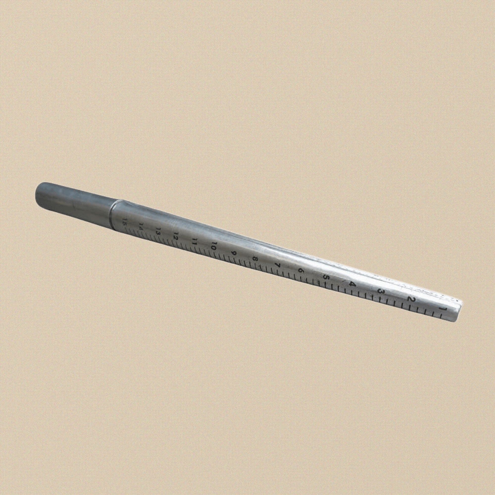 Aluminium Ring Mandrel 1-15, Grooved Surface, Jewellery Sizing and Shaping Tool, Silver | Jewellery Making Tools | Toolsmith Ltd UK