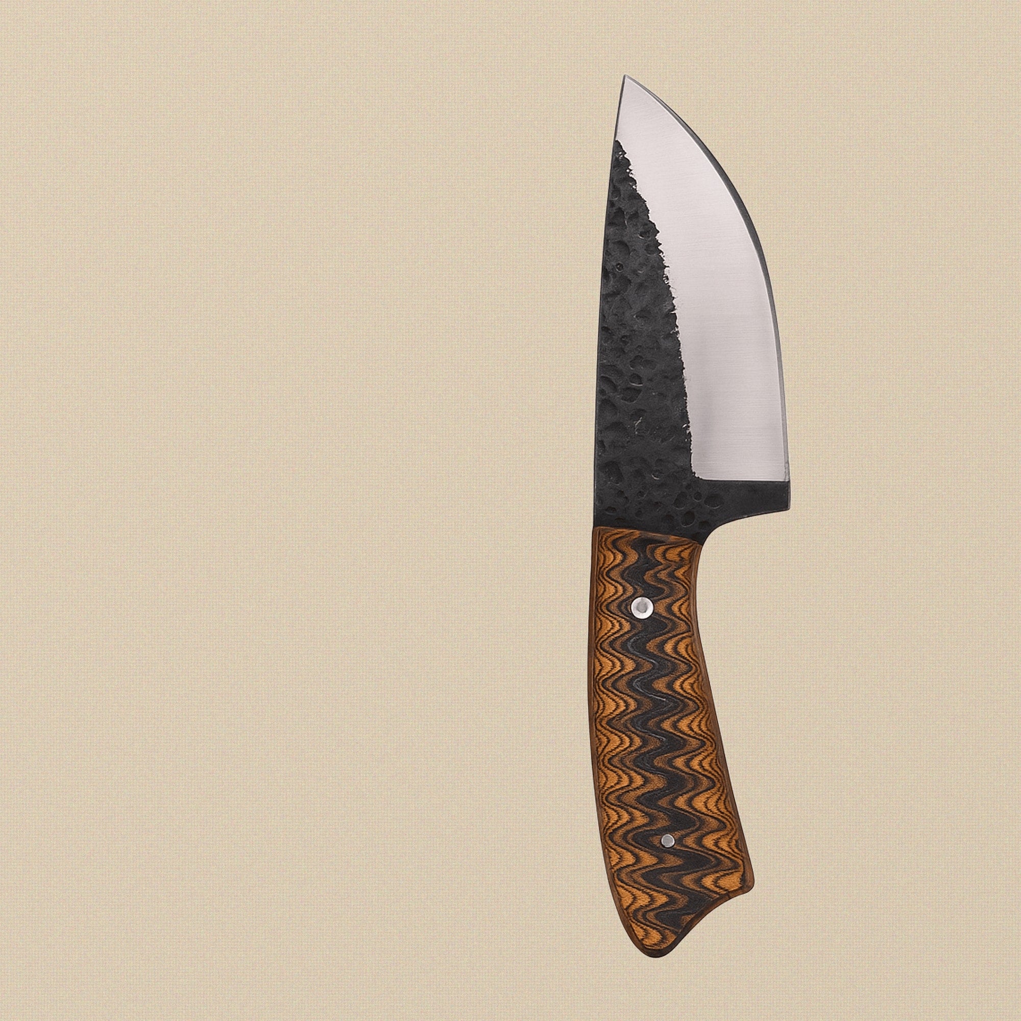 D2 Steel Skinner Knife with Textured 4.5-inch Blade, Pakkawood Handle and Leather Sheath | Fixed-Blade Knife | Toolsmith Ltd UK