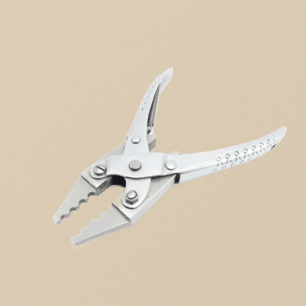 Parallel Spring Action Swedging Pliers, 4-Hole Design, for Woodwind Repair and Jewellery Crafts | Jewellery Making Tools | Toolsmith Ltd UK